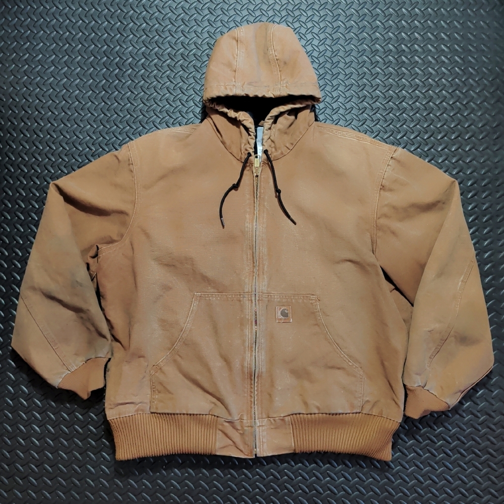 Carhartt J130 BRN quilted lined Insulated Duck Active Jacket size X-Large